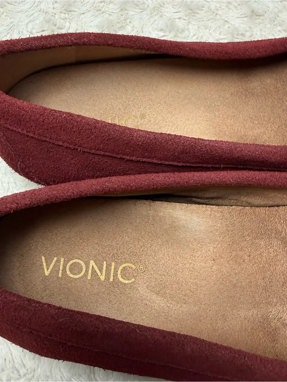 Vionic Women's Burgundy Suede Slip-On Loafers - Picture 4 of 8
